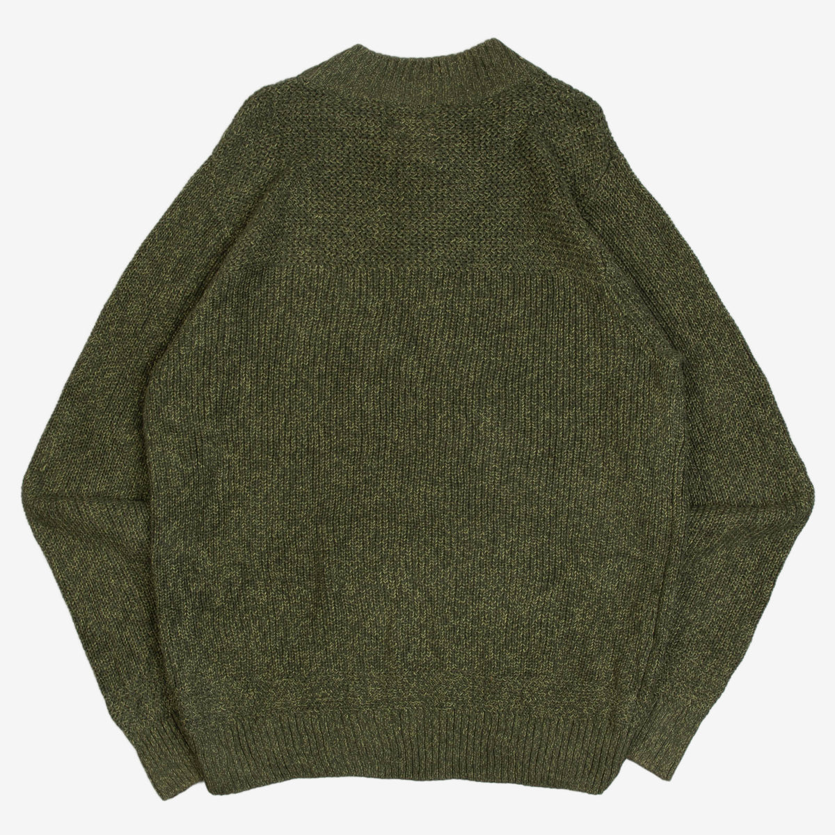 MEN'S VINTAGE 1990S QUARTER ZIP KNITTED JUMPER - LARGE