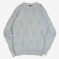 MEN'S VINTAGE 1990S STRUCTURED KNITTED JUMPER - LARGE