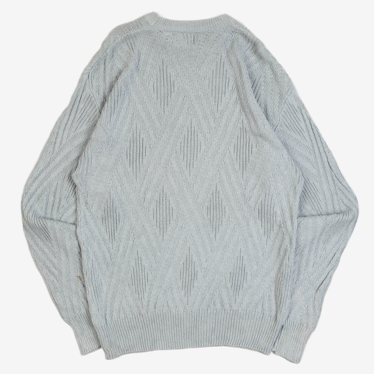 MEN'S VINTAGE 1990S STRUCTURED KNITTED JUMPER - LARGE