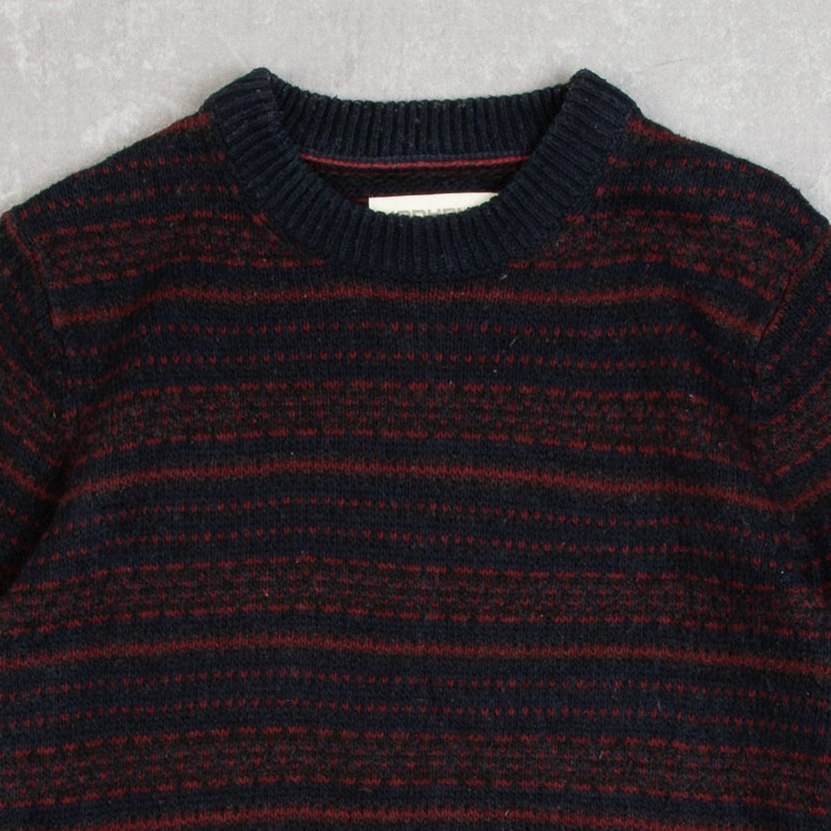 WOMEN'S VINTAGE 1990S STRIPED KNITTED JUMPER - LARGE