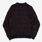 WOMEN'S VINTAGE 1990S STRIPED KNITTED JUMPER - LARGE