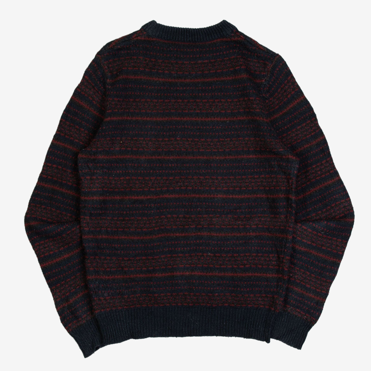 WOMEN'S VINTAGE 1990S STRIPED KNITTED JUMPER - LARGE