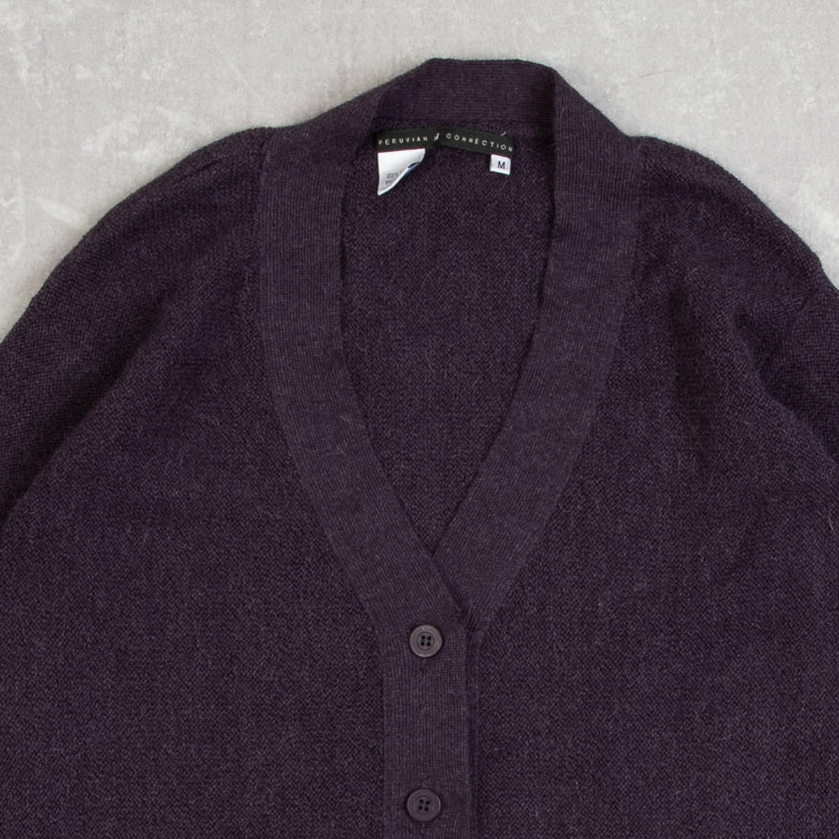 WOMEN'S VINTAGE 1990S ALPACA WOOL KNITTED CARDIGAN - MEDIUM