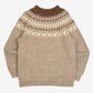 MEN'S VINTAGE 1970S WOOL YOKE PATTERNED KNITTED JUMPER - LARGE