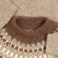 MEN'S VINTAGE 1970S WOOL YOKE PATTERNED KNITTED JUMPER - LARGE