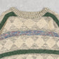 MEN'S VINTAGE 1990S PATTERNED KNITTED JUMPER - X-LARGE