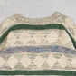 MEN'S VINTAGE 1990S PATTERNED KNITTED JUMPER - X-LARGE