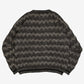MEN'S VINTAGE 1990S STRUCTURED CHEVRON KNITTED JUMPER - X-SMALL