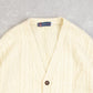 MEN'S VINTAGE 1990S STRUCTURED ARAN KNITTED CARDIGAN - MEDIUM