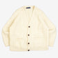 MEN'S VINTAGE 1990S STRUCTURED ARAN KNITTED CARDIGAN - MEDIUM