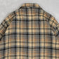 MEN'S VINTAGE 1990S CHECKED WOOL FLANNEL SHIRT JACKET - LARGE