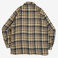 MEN'S VINTAGE 1990S CHECKED WOOL FLANNEL SHIRT JACKET - LARGE