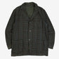 MEN'S VINTAGE 1980S WOOL CHECKED BLAZER JACKET - LARGE