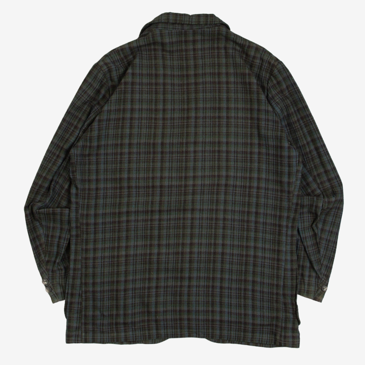 MEN'S VINTAGE 1980S WOOL CHECKED BLAZER JACKET - LARGE