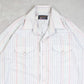 MEN'S VINTAGE 1980S STRIPED WESTERN SHIRT - LARGE
