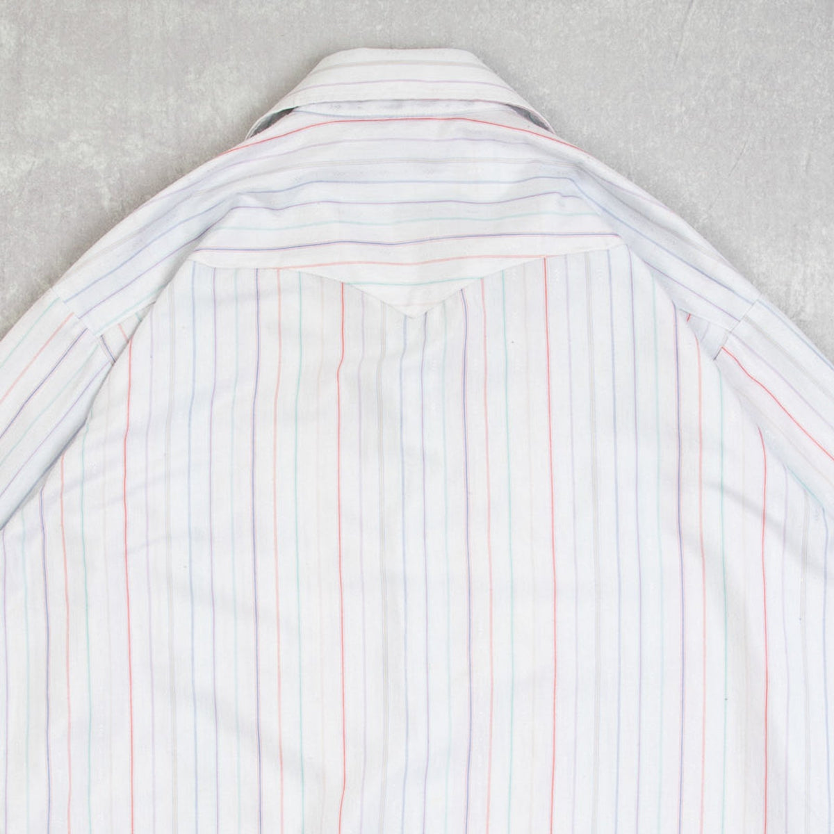 MEN'S VINTAGE 1980S STRIPED WESTERN SHIRT - LARGE