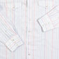 MEN'S VINTAGE 1980S STRIPED WESTERN SHIRT - LARGE