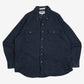 MEN'S VINTAGE 1990S CHECKED WOOL FLANNEL SHIRT - X-LARGE