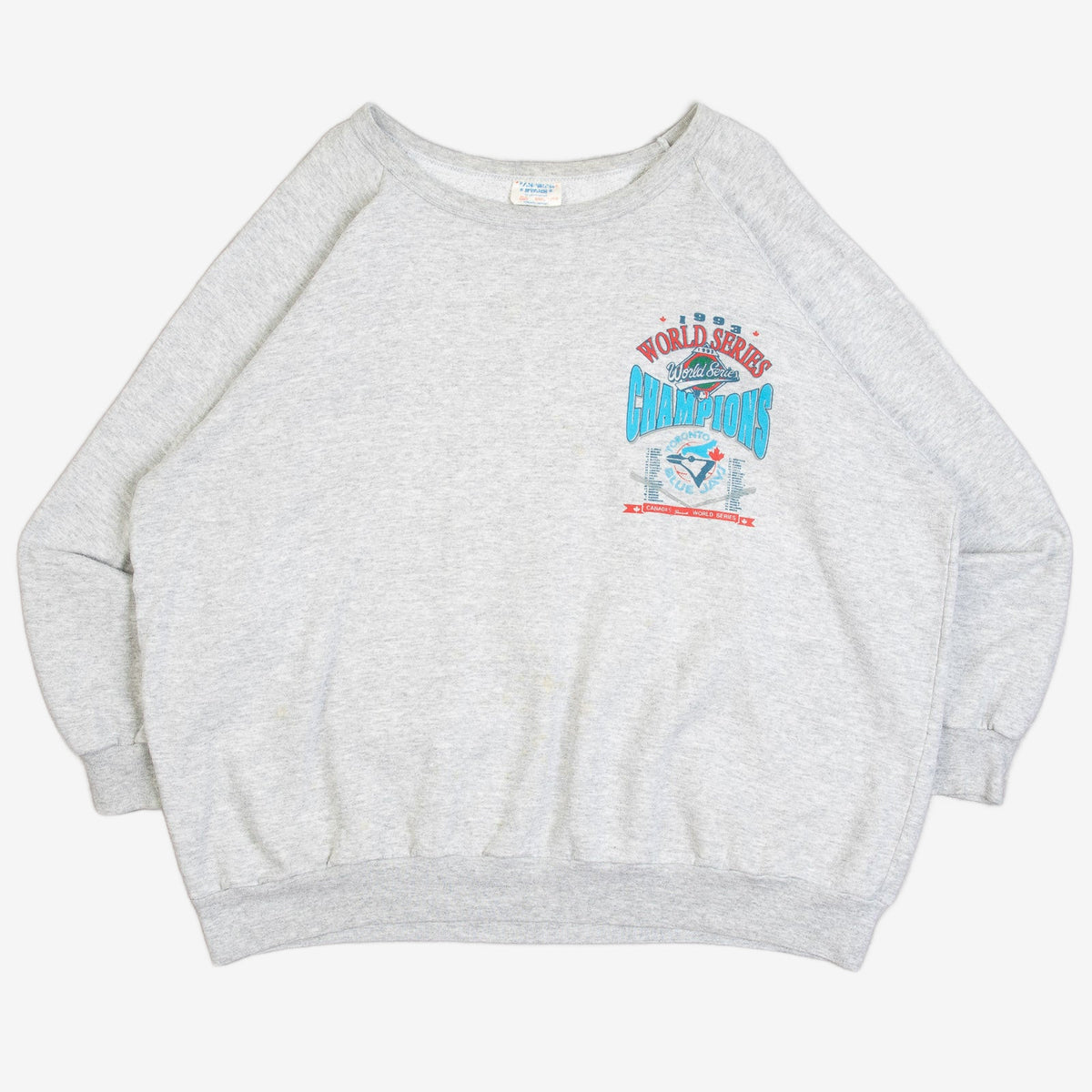MEN'S VINTAGE 1993 BLUE JAYS WORLD SERIES RAGLAN SWEATSHIRT - XXX-LARGE