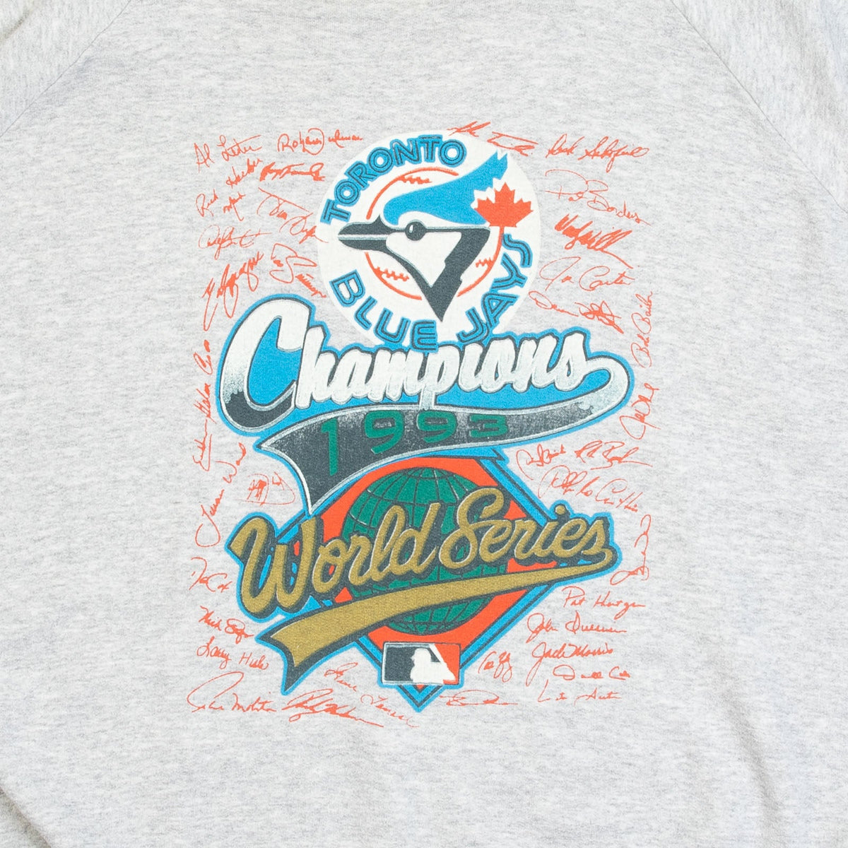 MEN'S VINTAGE 1993 BLUE JAYS WORLD SERIES RAGLAN SWEATSHIRT - XXX-LARGE