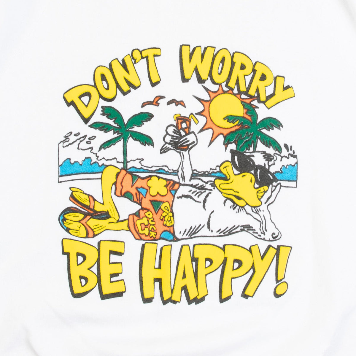 MEN'S VINTAGE 1980S DON'T WORRY BE HAPPY! SWEATSHIRT - MEDIUM