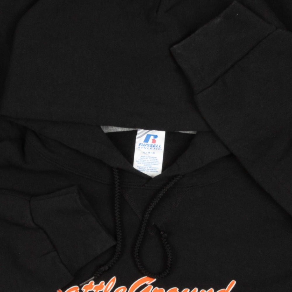 MEN'S VINTAGE RUSSELL ATHLETIC BATTLE GROUND LITTLE LEAGUE HOODED SWEATSHIRT - LARGE