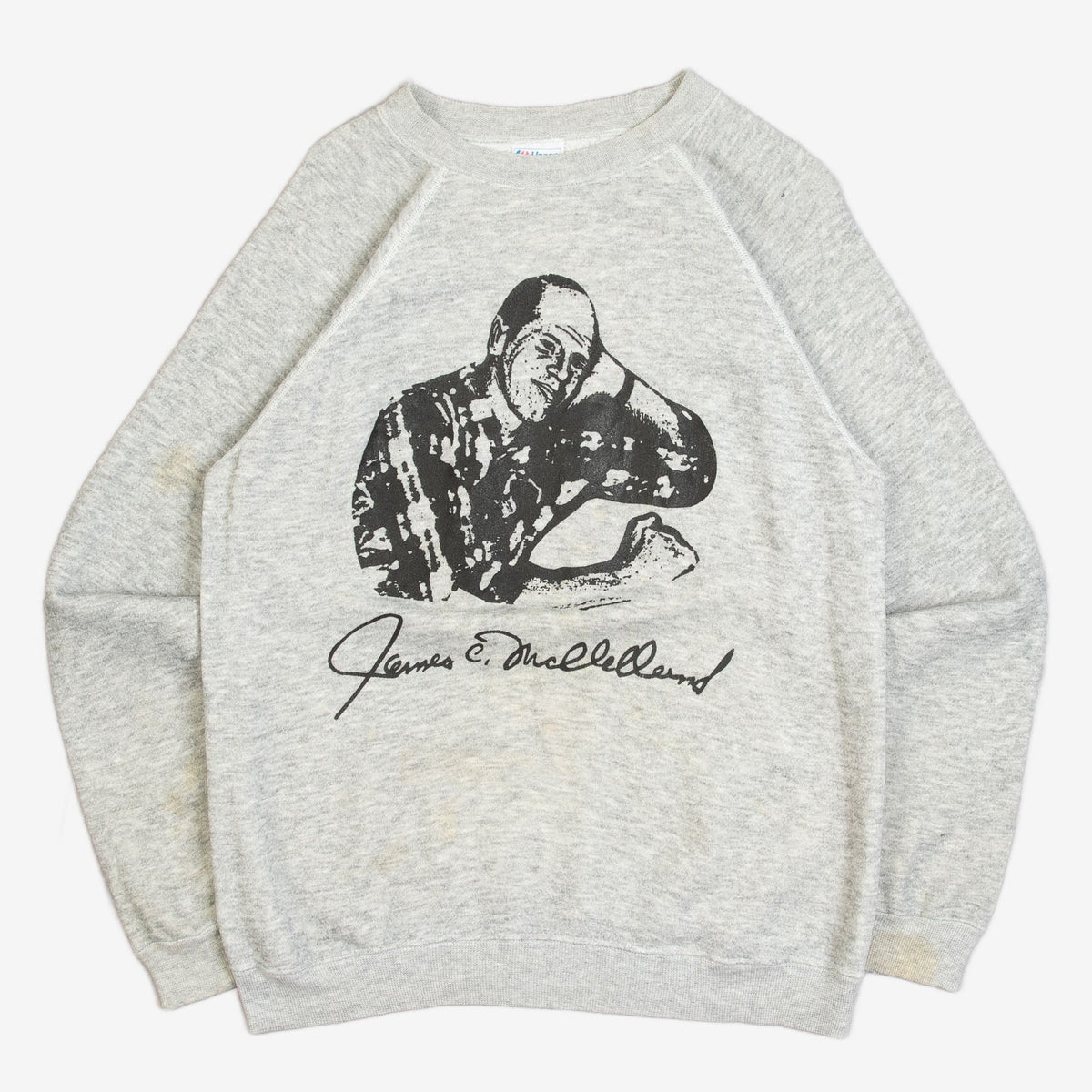 MEN'S VINTAGE 1980S JAMES C. RAGLAN SWEATSHIRT - MEDIUM