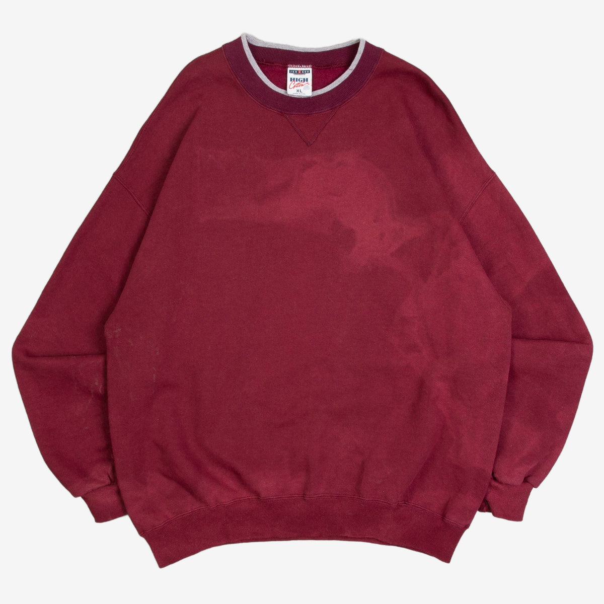 MEN'S VINTAGE 1990S BLANK RIBBED SWEATSHIRT - X-LARGE