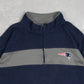 MEN'S VINTAGE 2000S NEW ENGLAND PATRIOTS QUARTER ZIP FLEECE - X-LARGE