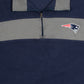 MEN'S VINTAGE 2000S NEW ENGLAND PATRIOTS QUARTER ZIP FLEECE - X-LARGE