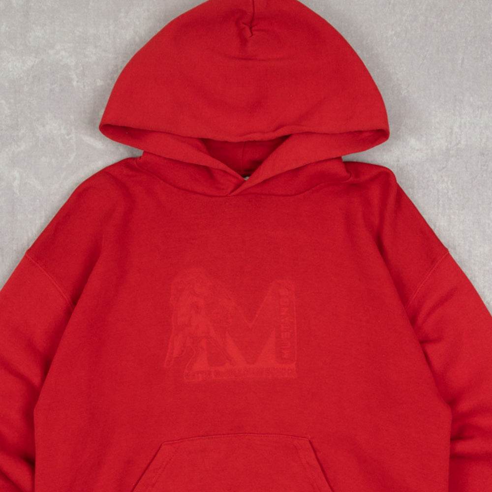 MEN'S VINTAGE RUSSELL ATHLETIC MUSTANGS HOODED SWEATSHIRT - X-LARGE