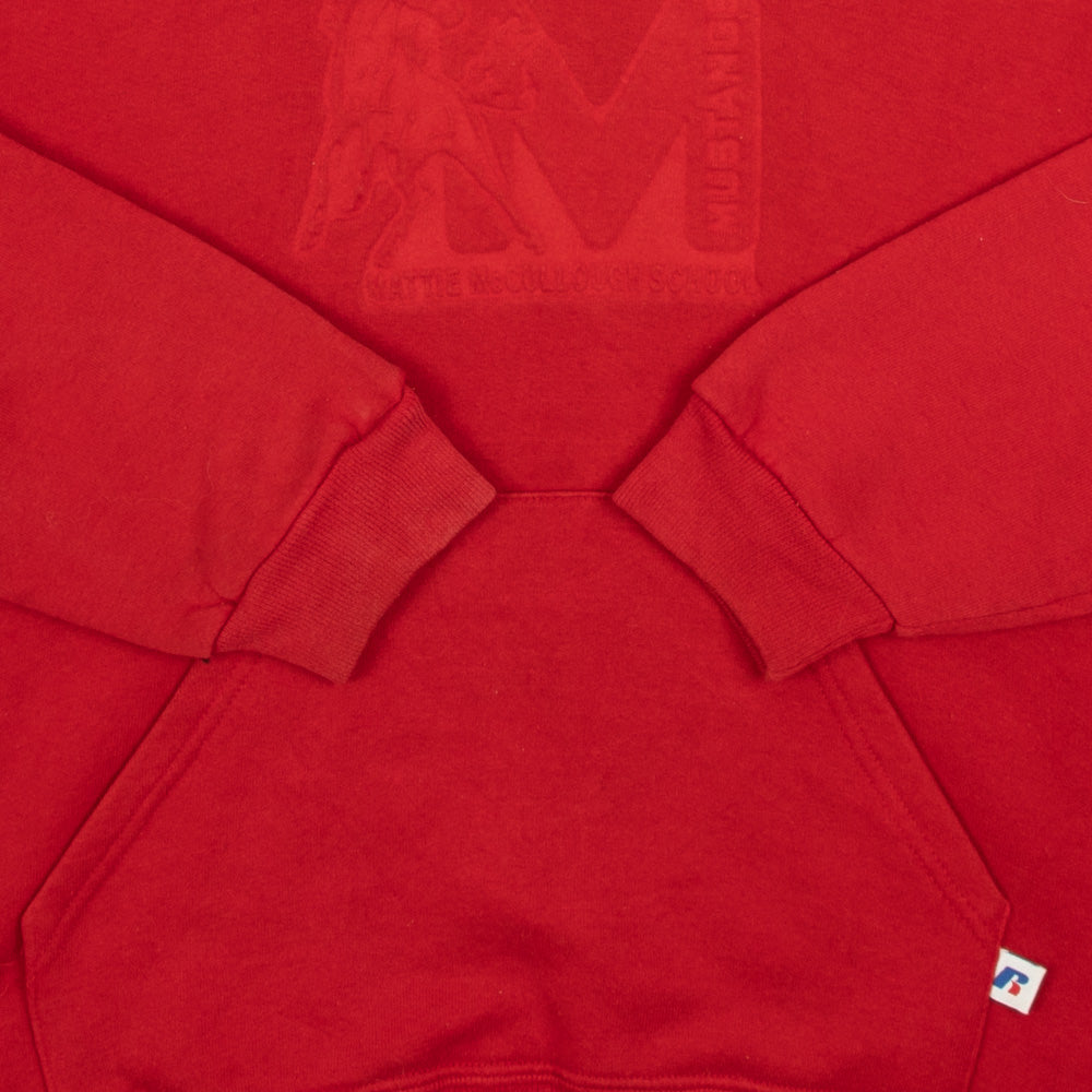 MEN'S VINTAGE RUSSELL ATHLETIC MUSTANGS HOODED SWEATSHIRT - X-LARGE