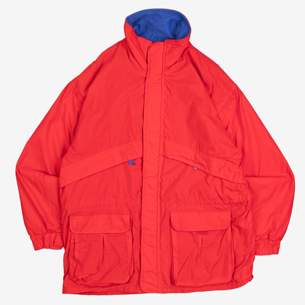 MEN'S VINTAGE 1990S HOODED PARKA JACKET - LARGE