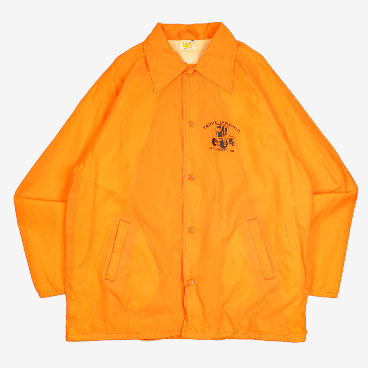 MEN'S VINTAGE 1990S YANTIS IMPLEMENT COACH JACKET - X-LARGE