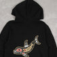 MEN'S VINTAGE RUSSELL ATHLETIC LANGRA ISLAND LODGE HOODED SWEATSHIRT - SMALL