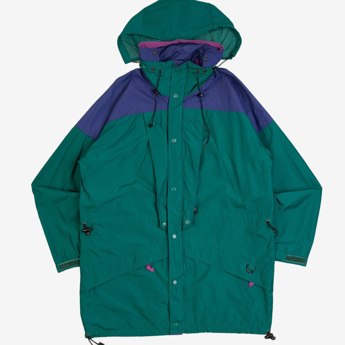 MEN'S VINTAGE SIERRA SPORT HOODED WATERPROOF JACKET - MEDIUM