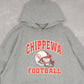 MEN'S VINTAGE RUSSELL ATHLETIC CHIPPEWA FOOTBALL HOODED SWEATSHIRT - X-LARGE