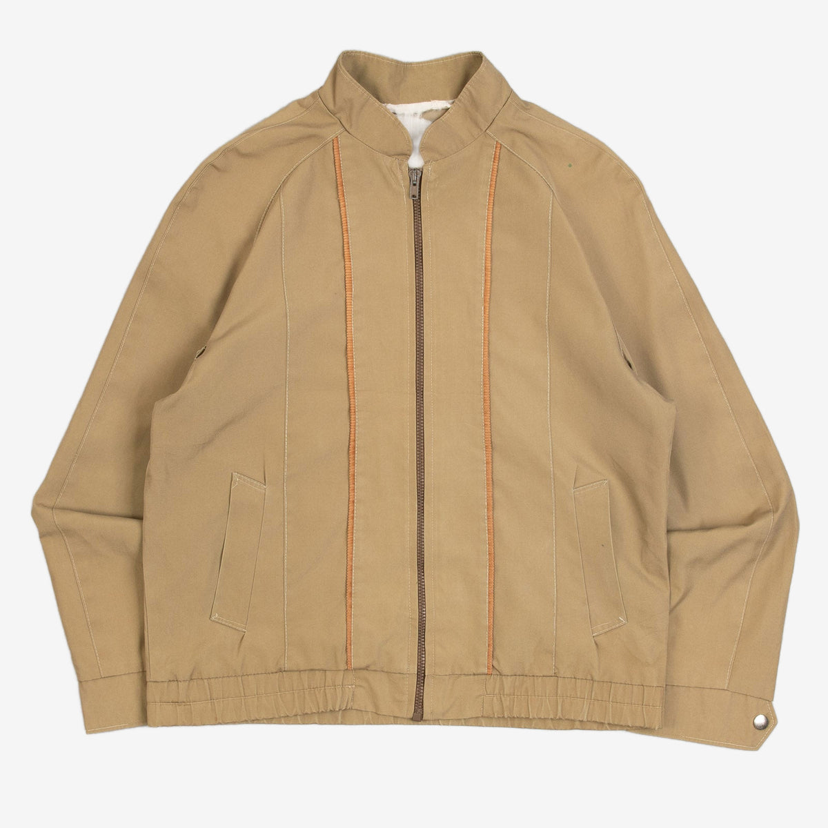 WOMEN'S VINTAGE 1970S LIGHTWEIGHT PANELLED FULL ZIP JACKET - LARGE