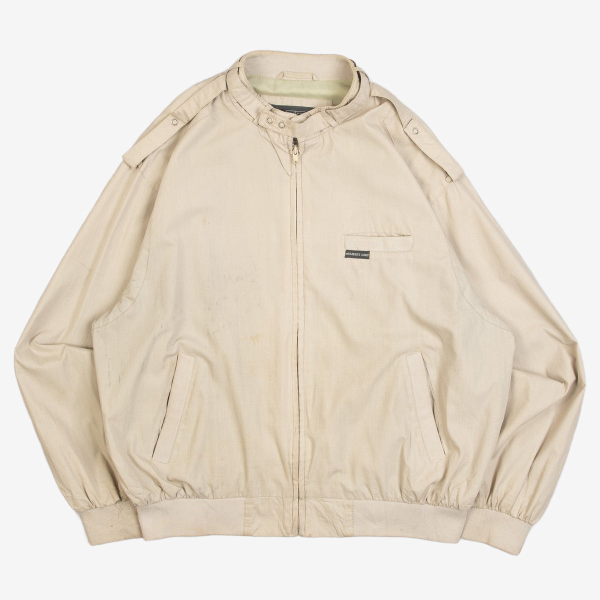 MEN'S VINTAGE 1990S MEMBERS ONLY UTILITY BOMBER JACKET - LARGE