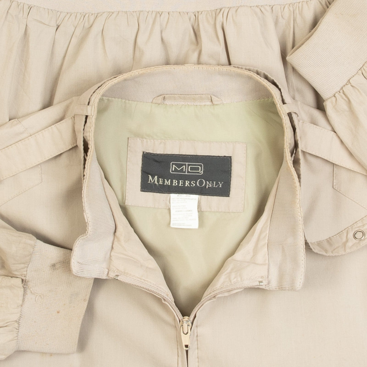 MEN'S VINTAGE 1990S MEMBERS ONLY UTILITY BOMBER JACKET - LARGE