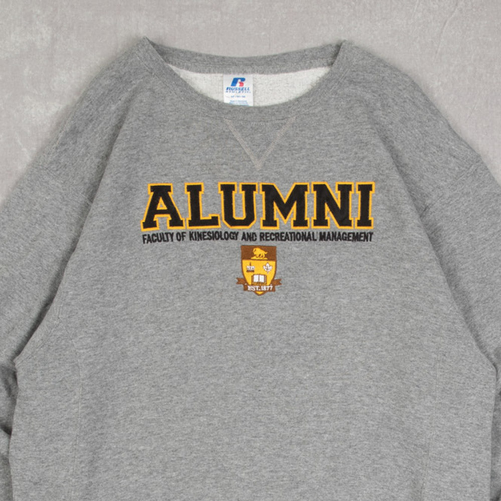 MEN'S VINTAGE RUSSELL ATHLETIC ALUMNI EMBROIDERED SWEATSHIRT - MEDIUM