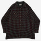 MEN'S VINTAGE 1990S WOOL STYLE CHECKED SHIRT - X-LARGE