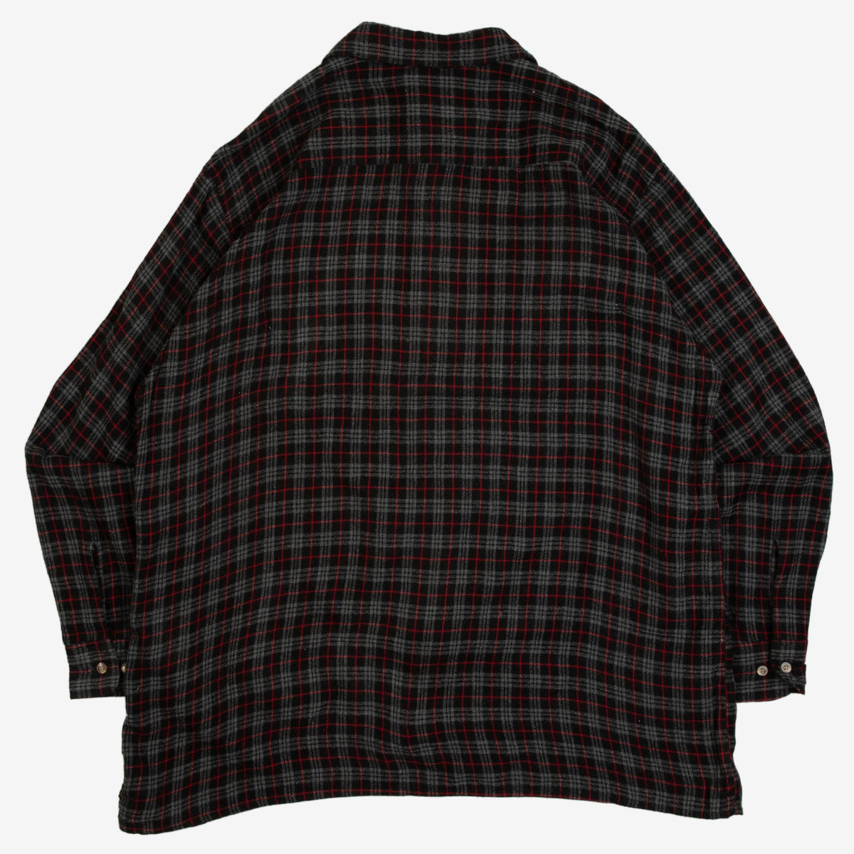 MEN'S VINTAGE 1990S WOOL STYLE CHECKED SHIRT - X-LARGE