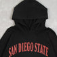 MEN'S VINTAGE 1990S SAN DIEGO STATE HOODED SWEATSHIRT - LARGE