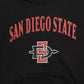 MEN'S VINTAGE 1990S SAN DIEGO STATE HOODED SWEATSHIRT - LARGE