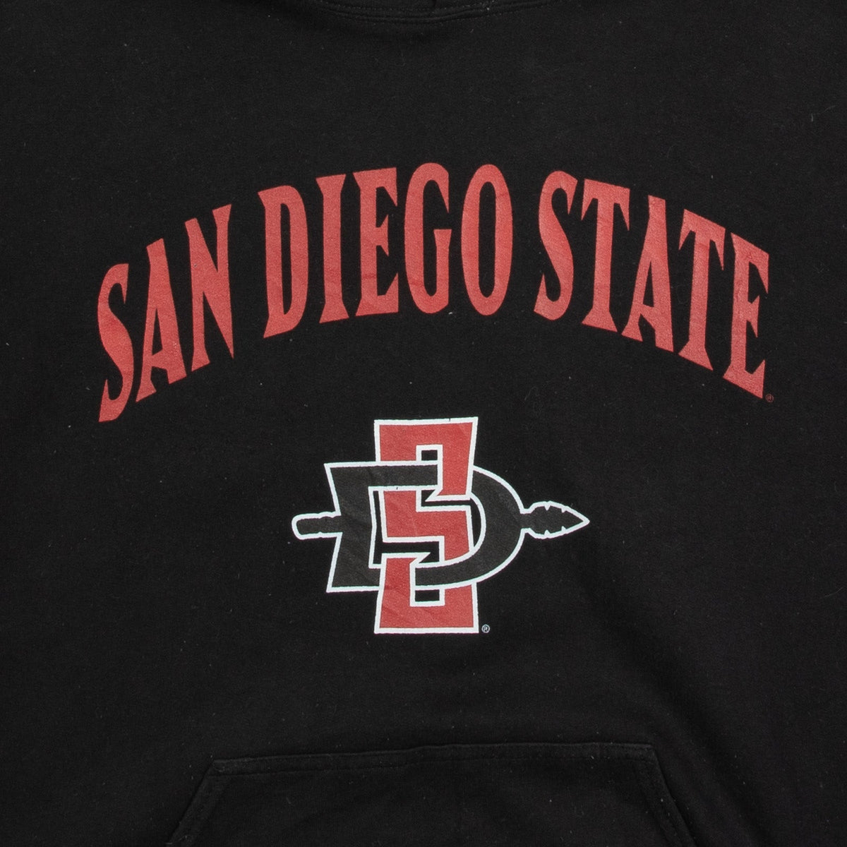 MEN'S VINTAGE 1990S SAN DIEGO STATE HOODED SWEATSHIRT - LARGE