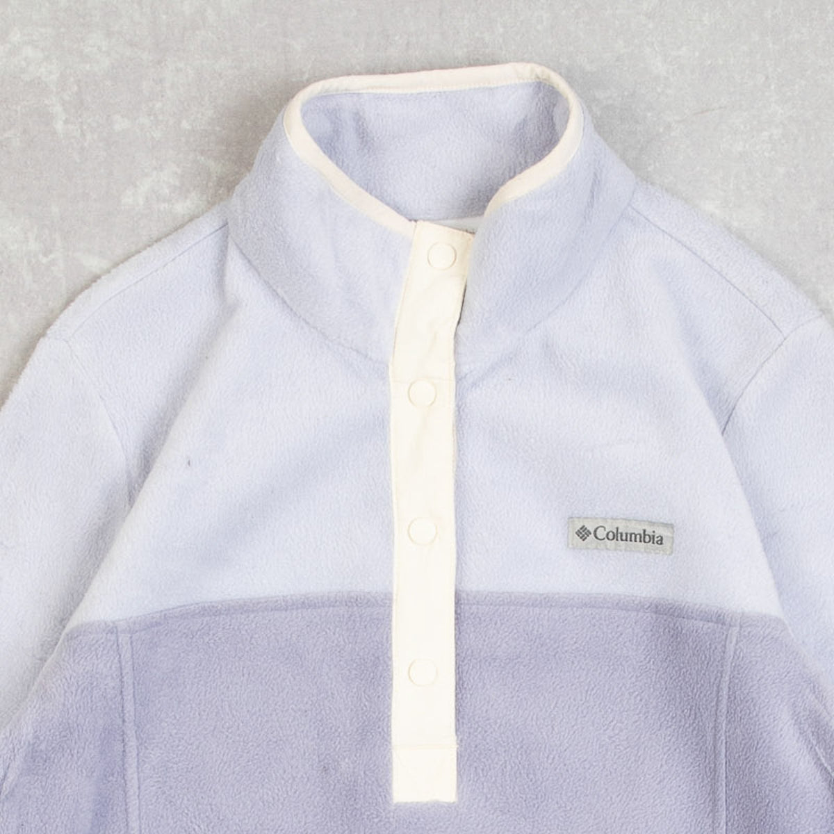 WOMEN'S VINTAGE 1990S COLUMBIA SNAP BUTTON FLEECE - SMALL