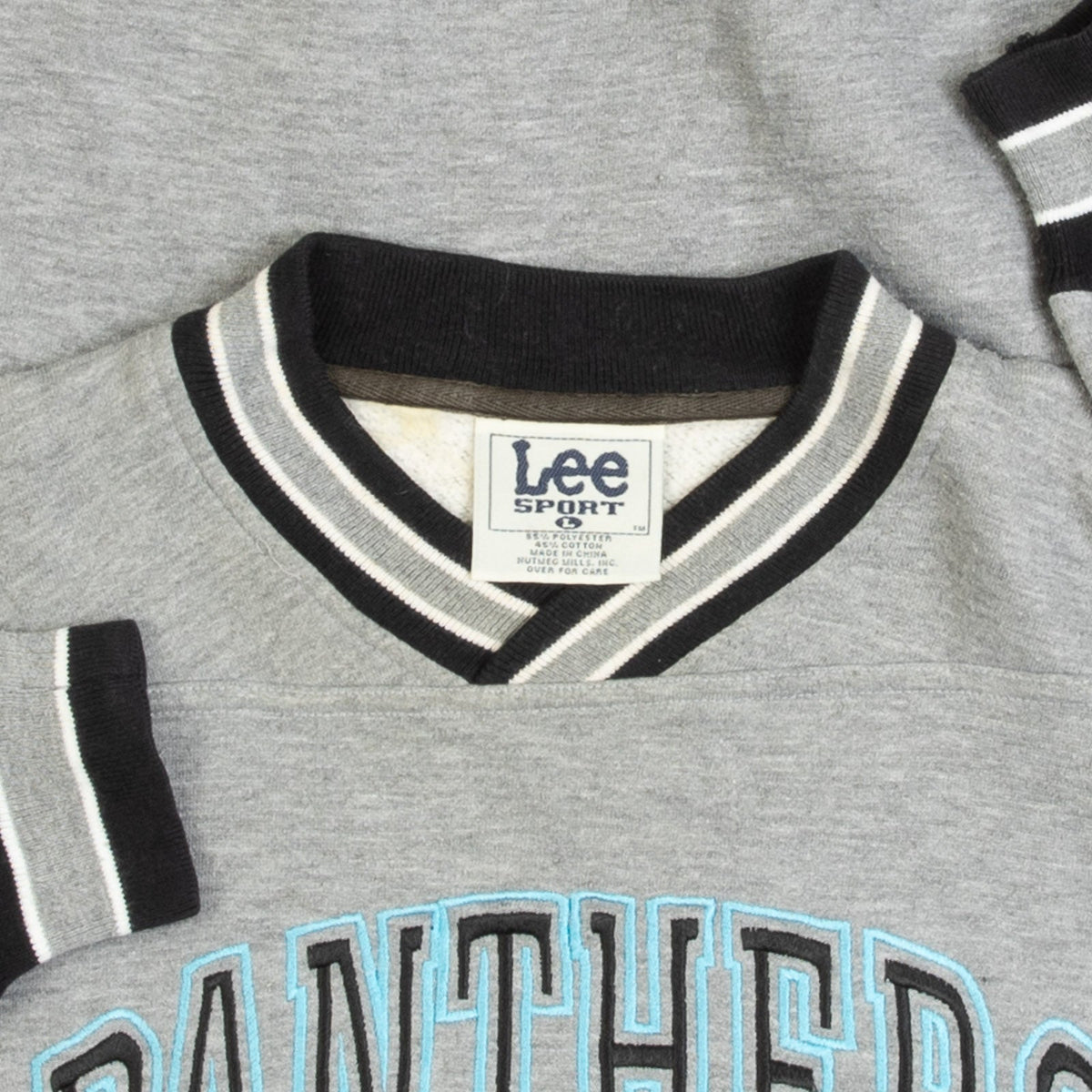 MEN'S VINTAGE 1990S LEE CAROLINA PANTHERS JERSEY SWEATSHIRT - LARGE
