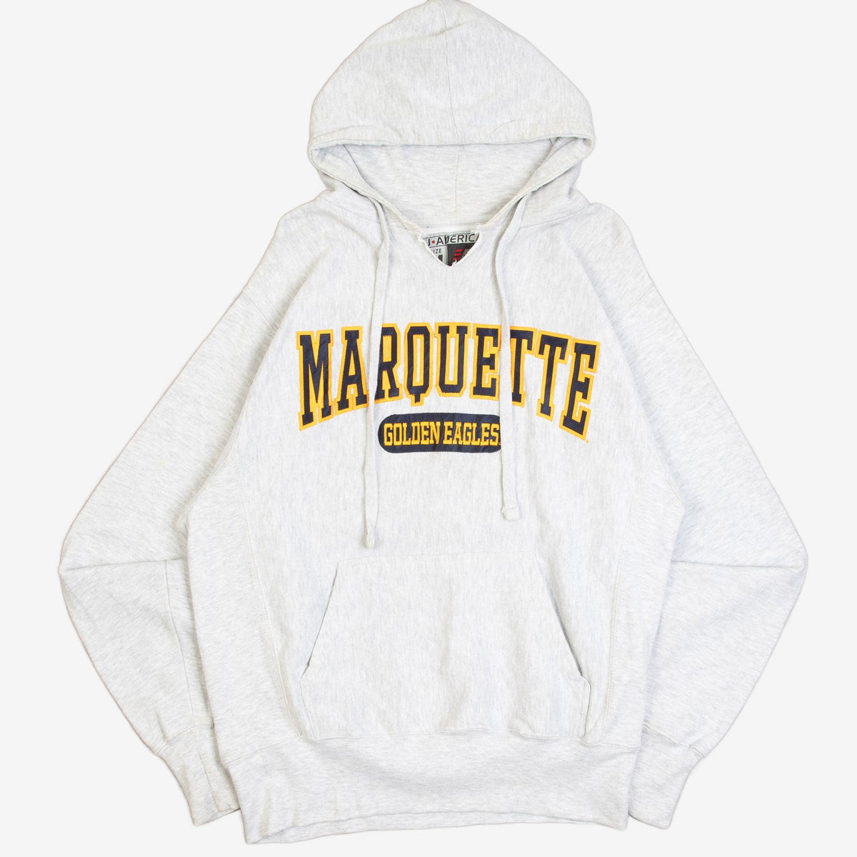 MEN'S VINTAGE 1990S MARQUETTE GOLDEN EAGLES HOODED SWEATSHIRT - MEDIUM