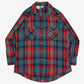 MEN'S VINTAGE 1990S CHECKED WESTERN SHIRT - LARGE